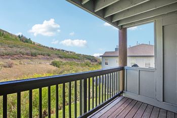 Private balcony or patio